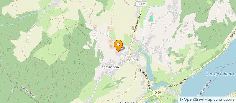 localisation de l'entreprise MADAME ODILE MILLIAT  VILLAGES DU LAC DE PALADRU