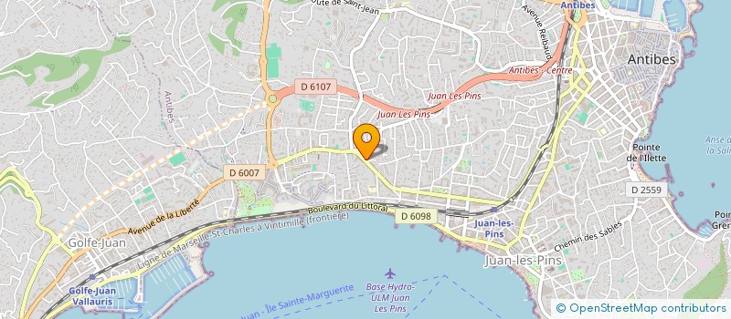 localisation de l'entreprise MADAME ODILE MONCIERO à ANTIBES