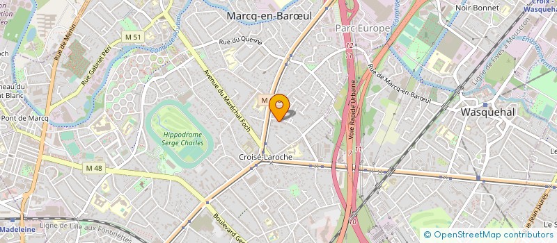 localisation de l'entreprise MADAME ODILE MONDESERT à MARCQ-EN-BARŒUL
