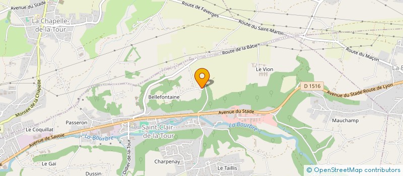 localisation de l'entreprise MADAME ODILE MONIN  SAINT-CLAIR-DE-LA-TOUR