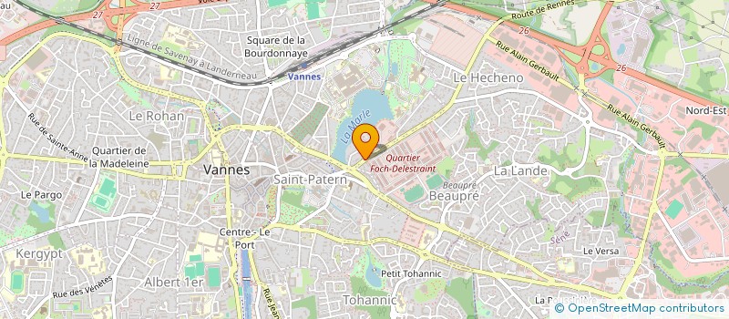 localisation de l'entreprise MADAME ODILE MOULLE à VANNES