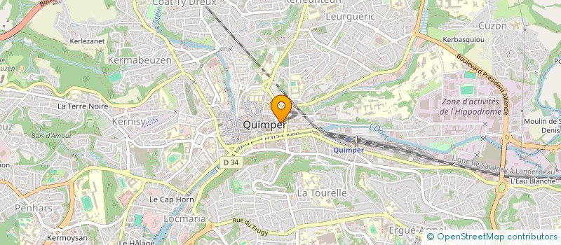 localisation de l'entreprise MADAME ODILE ONDOA MBOE à QUIMPER