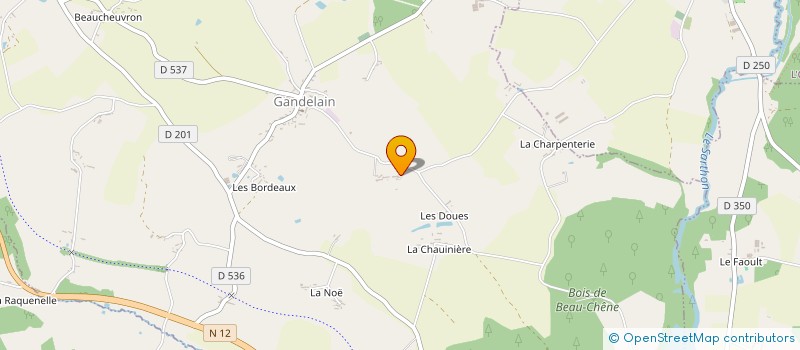 localisation de l'entreprise MADAME ODILE-PAULETTE HIRON à GANDELAIN