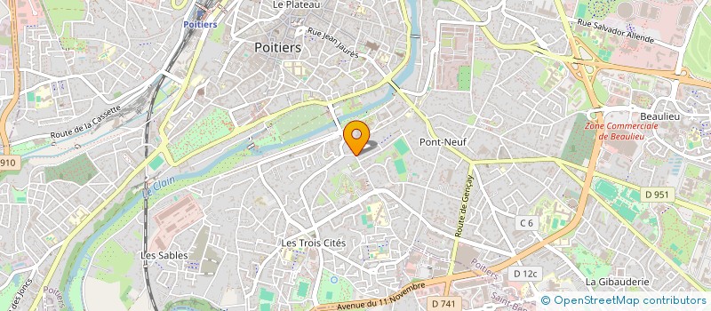 localisation de l'entreprise MADAME ODILE PELLERIN  POITIERS