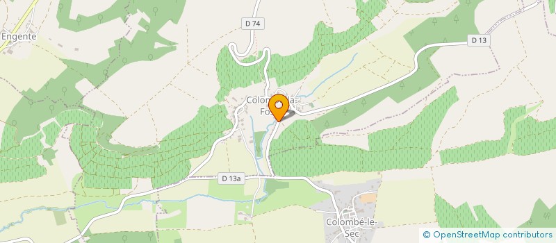 localisation de l'entreprise MADAME ODILE PIETTE  COLOMBE-LA-FOSSE