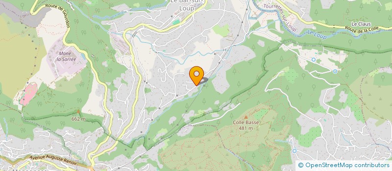 localisation de l'entreprise MADAME ODILE PLETAN  LE BAR-SUR-LOUP