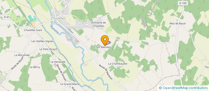localisation de l'entreprise MADAME ODILE POINTEAU à CHAZELLES
