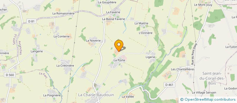 localisation de l'entreprise MADAME ODILE POTIER à LA CHAISE-BAUDOUIN