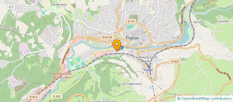 localisation de l'entreprise MADAME ODILE POUMEYRAU à FIGEAC