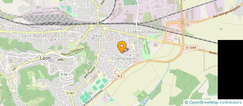 localisation de l'entreprise MADAME ODILE PROT  LAON