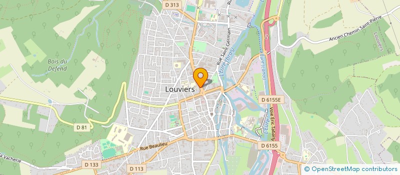 localisation de l'entreprise MADAME ODILE RECULARD à LOUVIERS