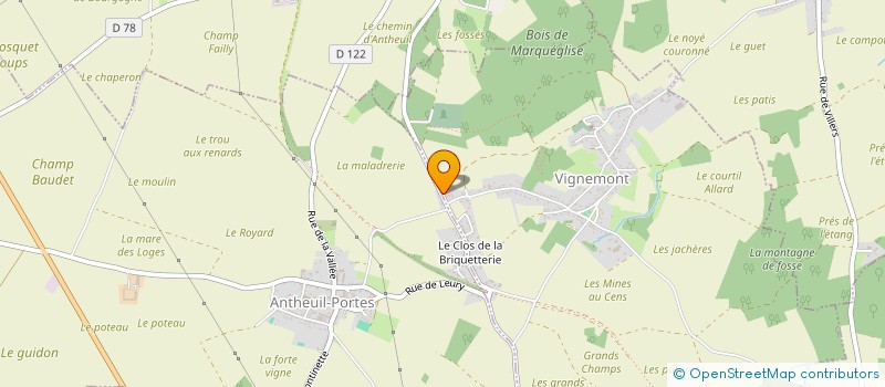 localisation de l'entreprise MADAME ODILE REDREGOO à VIGNEMONT