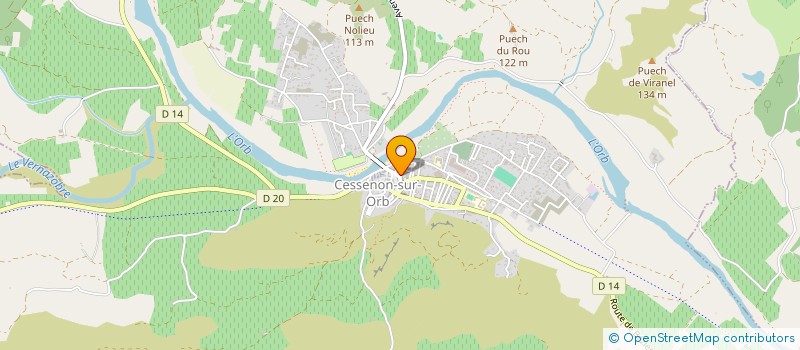 localisation de l'entreprise MADAME ODILE ROGER à CESSENON-SUR-ORB