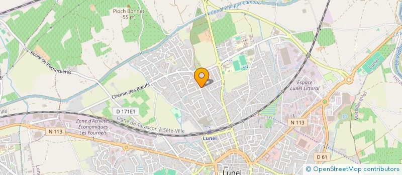 localisation de l'entreprise MADAME ODILE ROSE  LUNEL