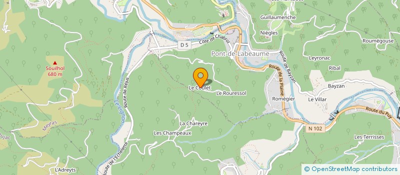 localisation de l'entreprise MADAME ODILE RUIZ  PONT-DE-LABEAUME