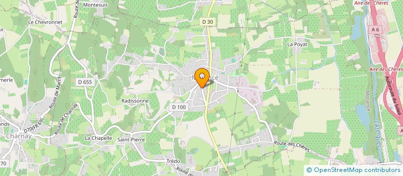 localisation de l'entreprise MADAME ODILE SARRY  MORANCE