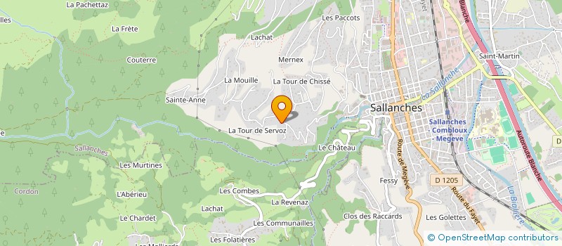 localisation de l'entreprise MADAME ODILE SERVANTON à SALLANCHES