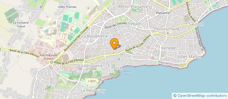 localisation de l'entreprise MADAME ODILE SICARD à SAINT-NAZAIRE
