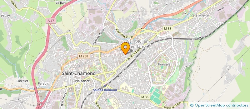 localisation de l'entreprise MADAME ODILE TAVARES à SAINT-CHAMOND