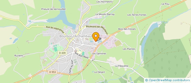 localisation de l'entreprise MADAME ODILE THIBAUT  YGRANDE