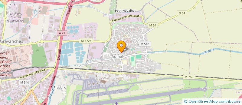 localisation de l'entreprise MADAME ODILE THOMAS  AULNAT