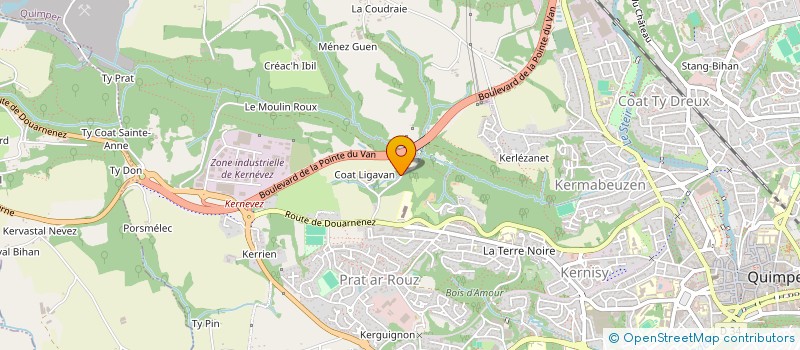 localisation de l'entreprise MADAME ODILE VIGOUROUX  QUIMPER