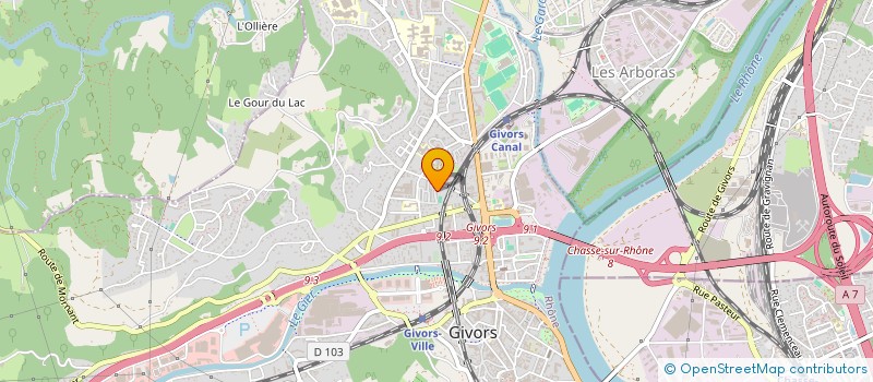 localisation de l'entreprise MADAME OKOMBA MARIE-ANGE AYEMENE  GIVORS