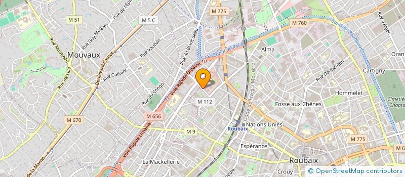 localisation de l'entreprise MADAME OLESYA GUSKOVA  ROUBAIX