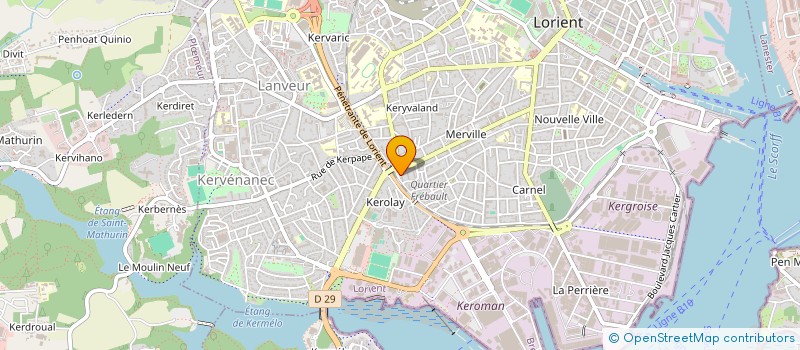localisation de l'entreprise MADAME OLFA DAMERVAL à LORIENT