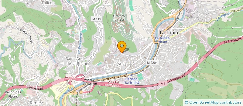 localisation de l'entreprise MADAME OLFA JEBALI à NICE