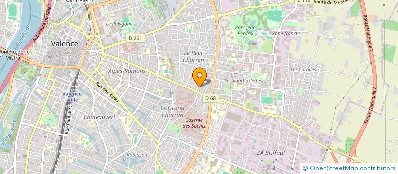 localisation de l'entreprise MADAME OLFA JERIDI  VALENCE