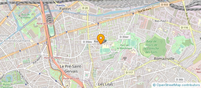 localisation de l'entreprise MADAME OLGA ELUSMA  PANTIN