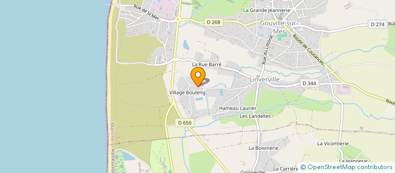 localisation de l'entreprise MADAME OLGA HALLIER  GOUVILLE-SUR-MER