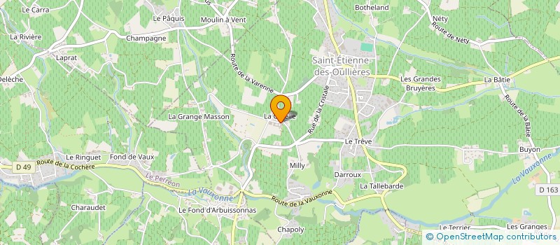 localisation de l'entreprise MADAME OLGA MARRAUD DES GROTTES  SAINT-ETIENNE-DES-OULLIERES