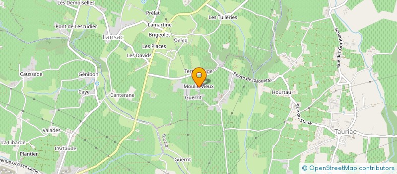 localisation de l'entreprise MADAME OLGA PEYRUSE  TEUILLAC