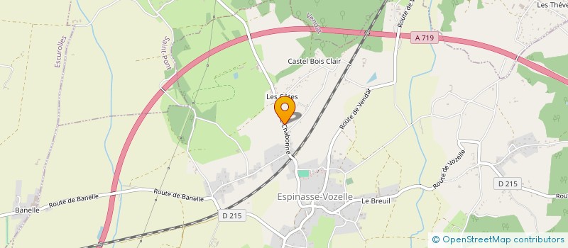 localisation de l'entreprise MADAME OLIVIA BECHICHE  ESPINASSE-VOZELLE