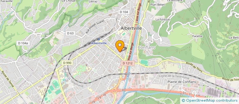 localisation de l'entreprise MADAME OLIVIA BOGEY  ALBERTVILLE