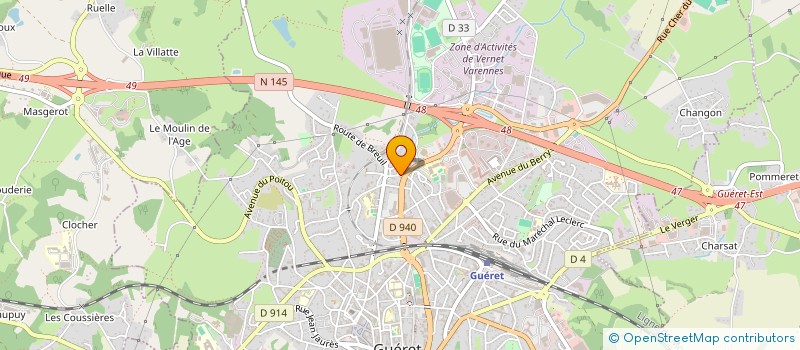 localisation de l'entreprise MADAME OLIVIA BOULANGER à GUERET