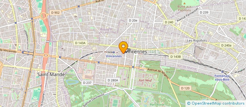 localisation de l'entreprise MADAME OLIVIA BOURGUIGNON  VINCENNES