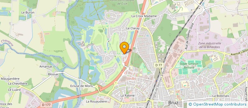 localisation de l'entreprise MADAME OLIVIA DELOUCHE  BRUZ