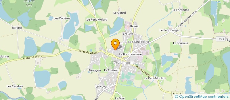 localisation de l'entreprise MADAME OLIVIA GAUTHIER  CHALAMONT
