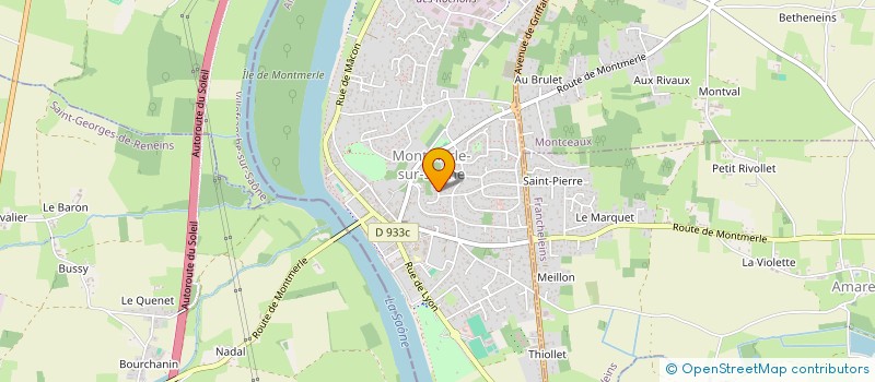 localisation de l'entreprise MADAME OLIVIA LABROSSE  MONTMERLE-SUR-SAONE