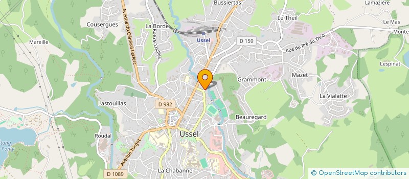 localisation de l'entreprise MADAME OLIVIA MAGNAUDEIX  USSEL