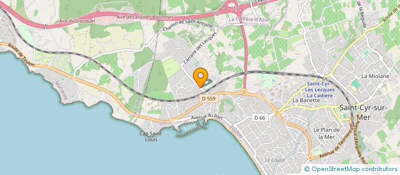 localisation de l'entreprise MADAME OLIVIA QUENET à SAINT-CYR-SUR-MER