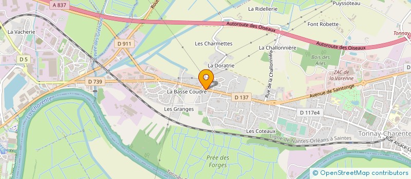 localisation de l'entreprise MADAME OLIVIER MOREAU  TONNAY-CHARENTE