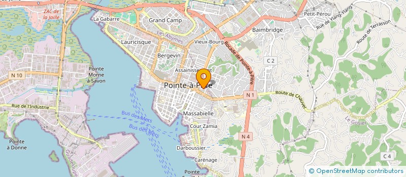 localisation de l'entreprise MADAME OLYMPE FLORIMONT à POINTE A PITRE