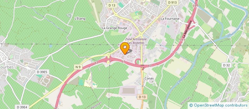 localisation de l'entreprise MADAME OMBELINE PAGES à PEZENAS