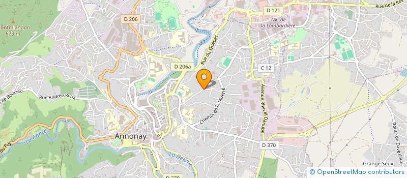 localisation de l'entreprise MADAME ONDINE RIVET  ANNONAY