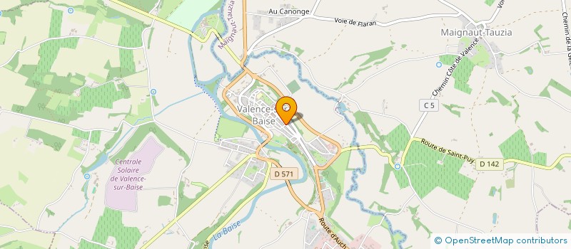 localisation de l'entreprise MADAME OPALINE ZECCHIN  VALENCE-SUR-BAISE