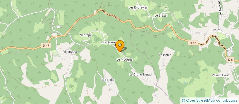 localisation de l'entreprise MADAME OPHELIA RENE  SAINT-ANDRE-D'ALLAS